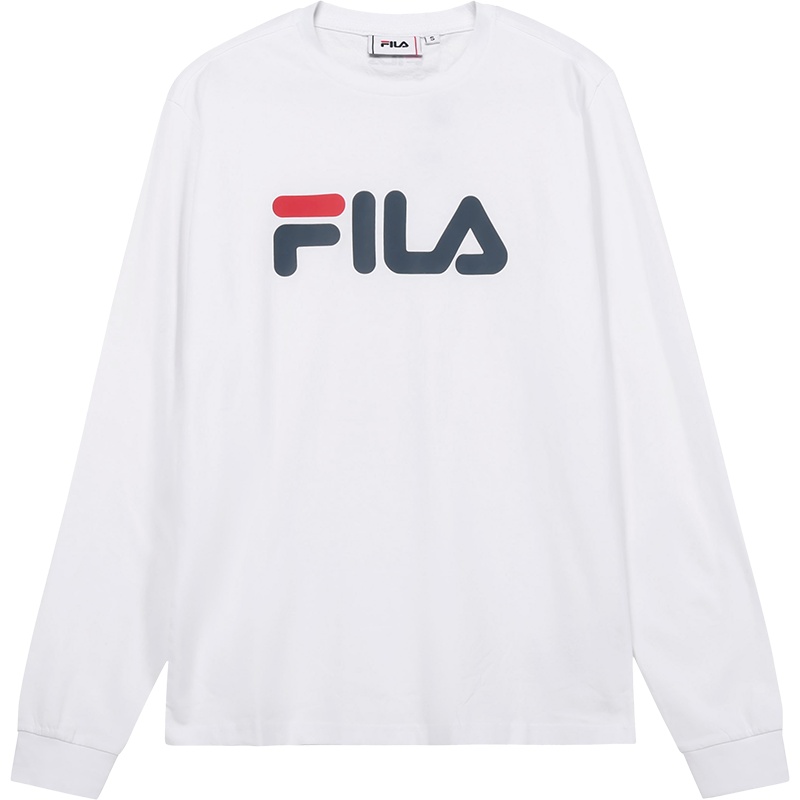 FILA 斐乐 男女通用款棉质圆领长袖T恤 681092