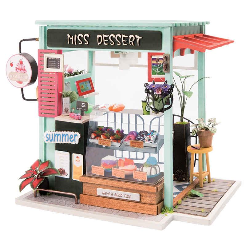 若态若来diy迷你小屋 手工制作拼装小房子模型玩具创意儿童拼插拼图男生女生生日礼物 DGM06甜蜜量贩