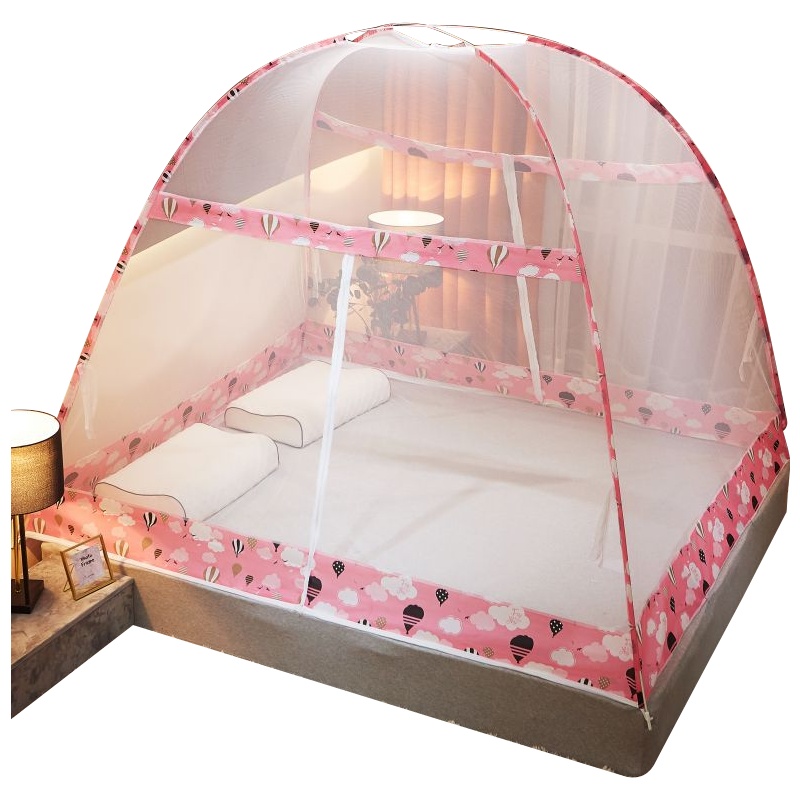 泰念(Tai nian) 2020新款免安装蒙古包蚊帐1.8m床1.5家用防摔公主风1.2米床单人蚊帐