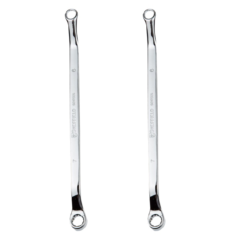 钢盾SHEFFIELD 公制精抛光双梅花扳手6X7mm S017606