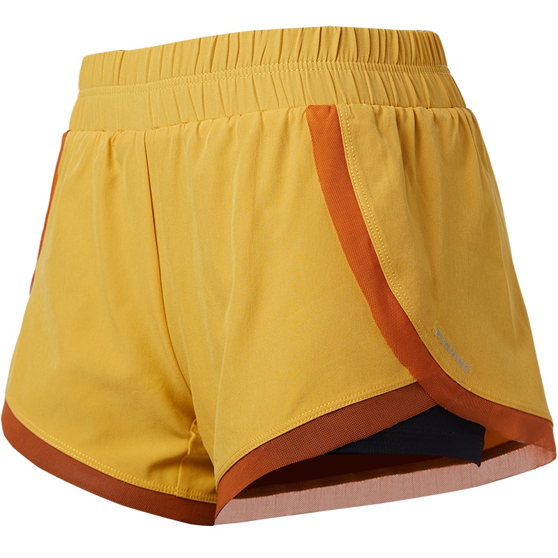 范斯蒂克运动短裤女防走光夏跑步休闲宽松热裤速干透气健身裤假两件瑜伽裤