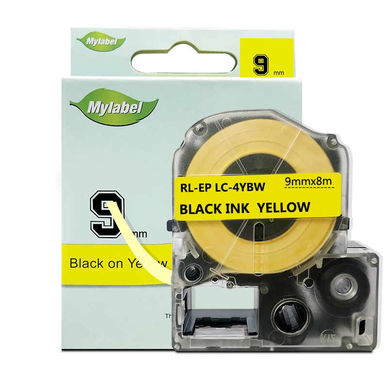 艾洁 9mm黄底黑字标签色带 适用爱普生EPSON LW300;LW400;LW700;LW600P;LW1000P