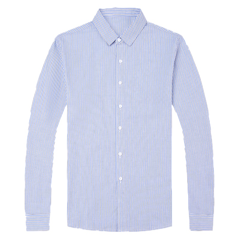 冰洁 长袖衬衫男秋季新款商务休闲衫衣中青男士免烫薄款全棉衬衫