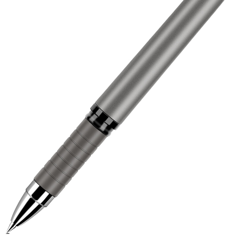 得力(deli) S26/0.7mm金属质感中性笔黑色(12支/盒)