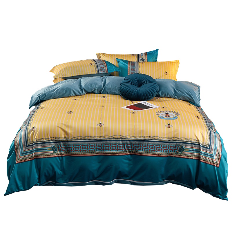 南极人大版花牛奶绒四件套数码印花法兰绒珊瑚绒传功套件1.8米床