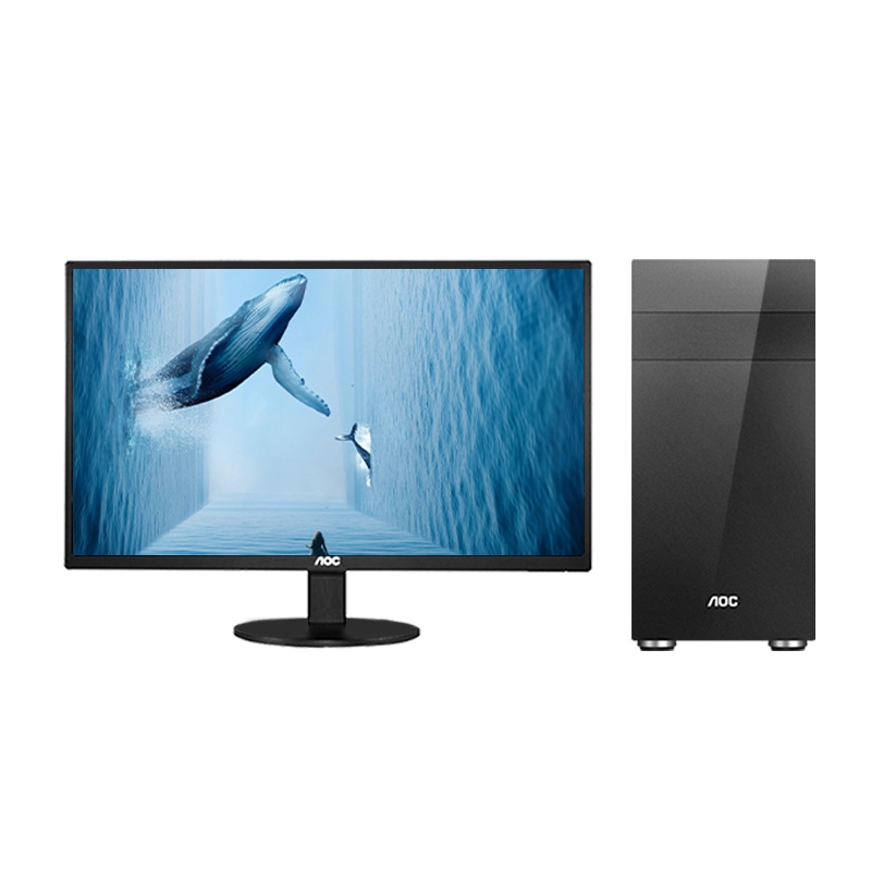 AOC荣光812 高性能商务办公台式i5 八代电脑套机(i5 8400 8G 480G)