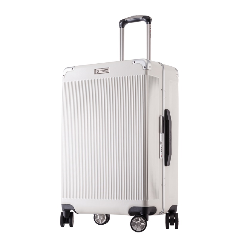 【银座】新款铝框拉杆箱万向轮20寸登机旅行箱密码锁行李箱
