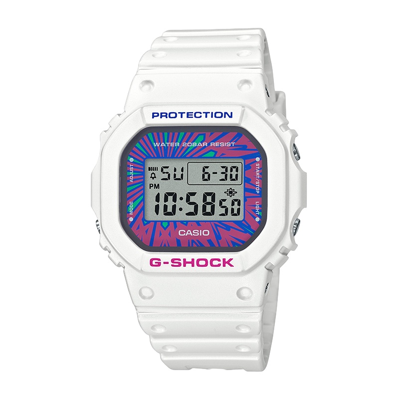 CASIO卡西欧石英表G-SHOCK系列时尚运动潮流多功能男士手表DW-5600DN-7PR