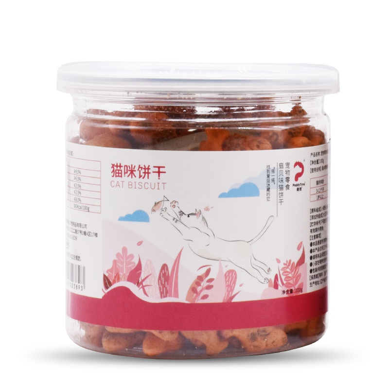 澳洲品牌 最宠(PaddyTime)猫零食 扇贝味猫草薄荷猫饼干100g 宠物猫咪食品肉干成幼老年猫粮毛球排出磨牙洁齿