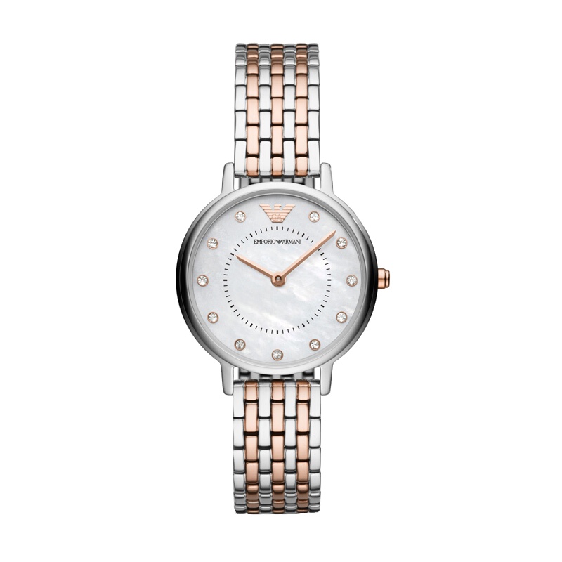 阿玛尼手表 新款时尚女表钻石钢带石英腕表 AR11094 钢带