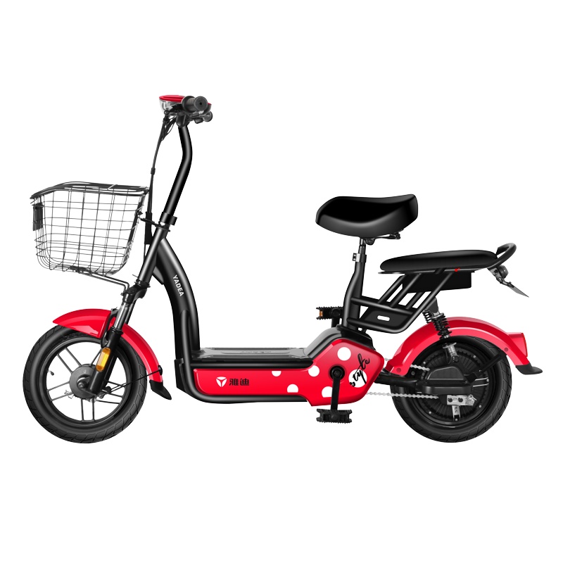 雅迪(yadea) 新款小王子小叮当精致版(尚可)铅酸48V电动车踏板车电瓶车亲子代步车电动自行车简易款