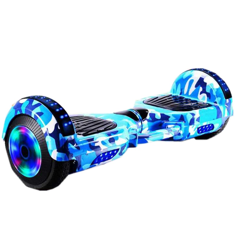 智能电动车双轮儿童小孩代步车成年两轮成人学生自平衡车 蓝迷彩升级版