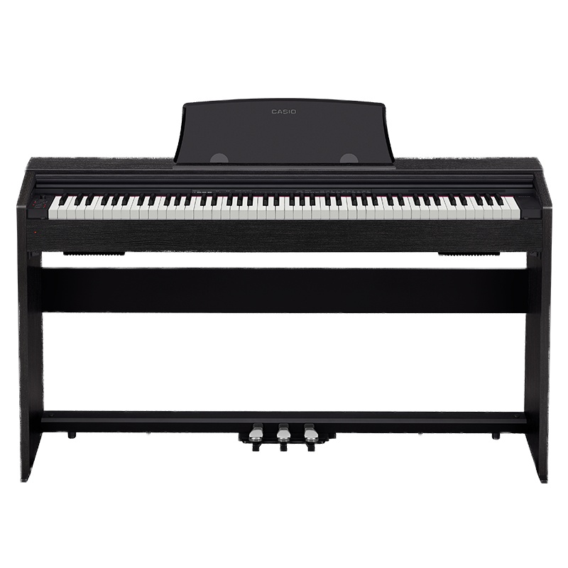 卡西欧(CASIO)电钢琴 88键重锤数码钢琴 家居立式初学 PX-770BK 套装专业家庭教学