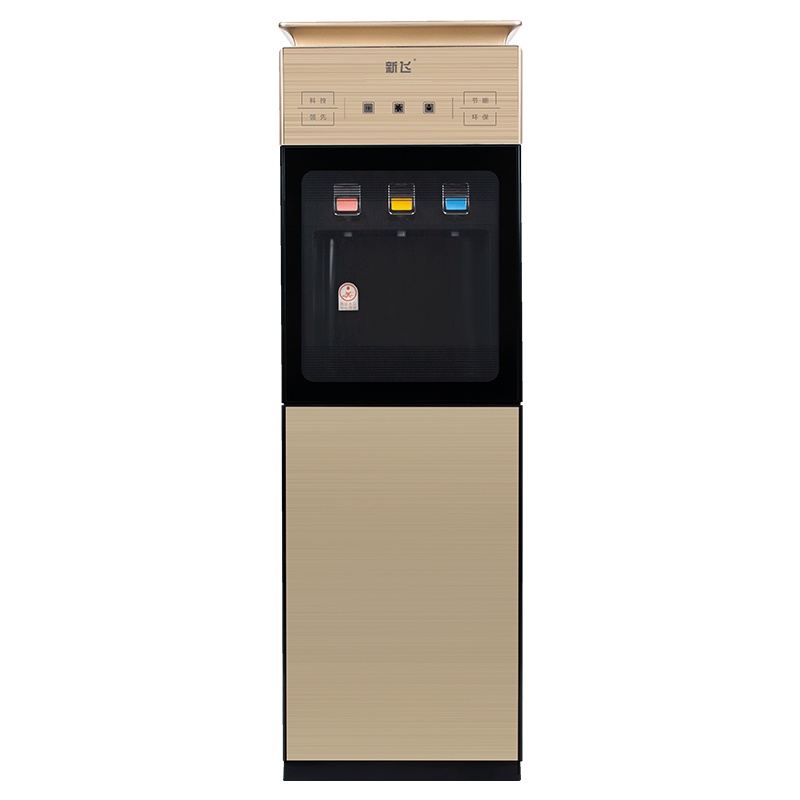 新飞 自营饮水机 新款冷温热家用立式自动双门小型茶吧饮用桶装水YLR0.75-5-X 拉丝金 XF-309