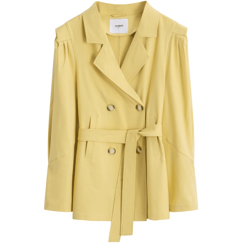 OtherMix直角肩小西装2021年夏新款设计感气质法式收腰外套上衣女