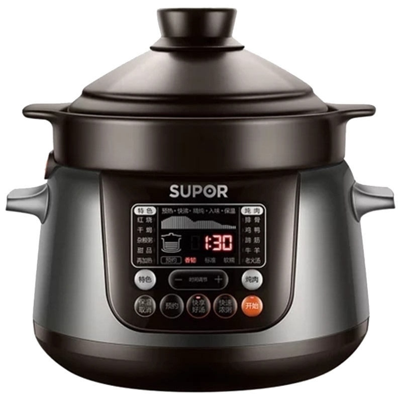 苏泊尔(SUPOR)电炖锅 电炖盅 煲汤锅炖汤锅 煮粥锅 精控快速炽陶电炖锅3L/升容量TG30YC5家用小型养生煲汤锅