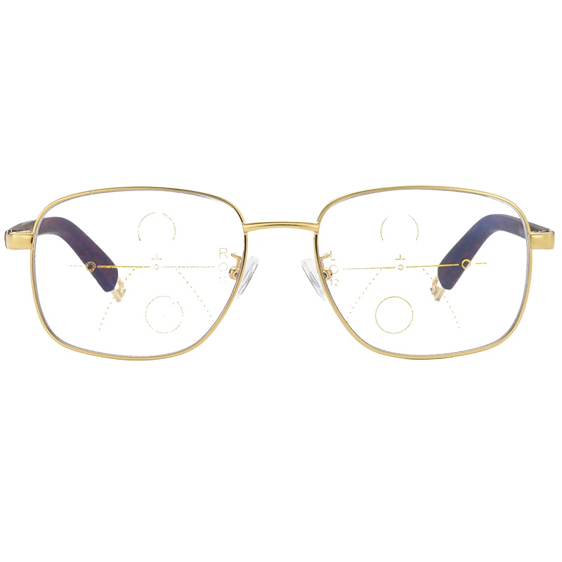 尊泰多焦点防蓝光看远看近老花镜高清超清超轻时尚老人老光眼镜100度-400度