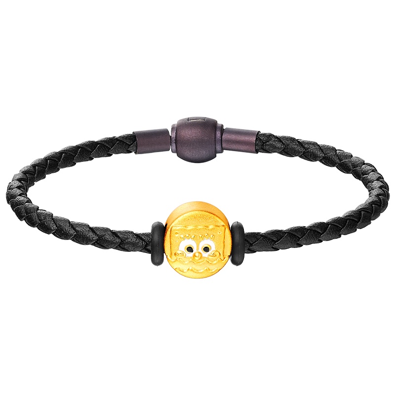 《海绵宝宝》正版授权 Mover魔吻 海绵宝宝损友之圆海绵硬金好运珠