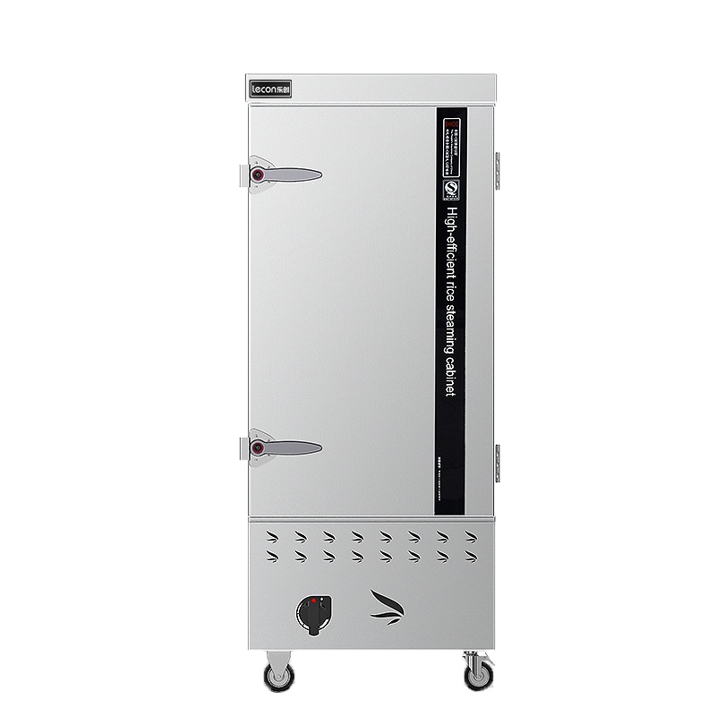 乐创 (lecon)商用燃气蒸饭柜 学校企业食堂酒店蒸馒头蒸包机 12盘 LC-J-RZG12