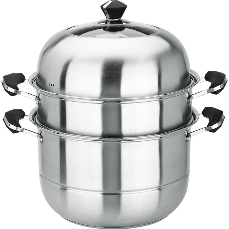 美厨(maxcook)二层蒸锅 不锈钢复底32厘米 雅厨系列 锅具MCGJ-YC032