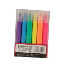 DP 得力 33111柔彩双头荧光笔6色套装6支/盒 混色