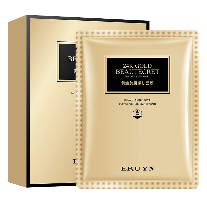 伊露莹YILUYING 黄金美肌嫩肤面膜 补水嫩肤 保湿改善干燥肌肤 金刚侠面膜贴 25g×4片