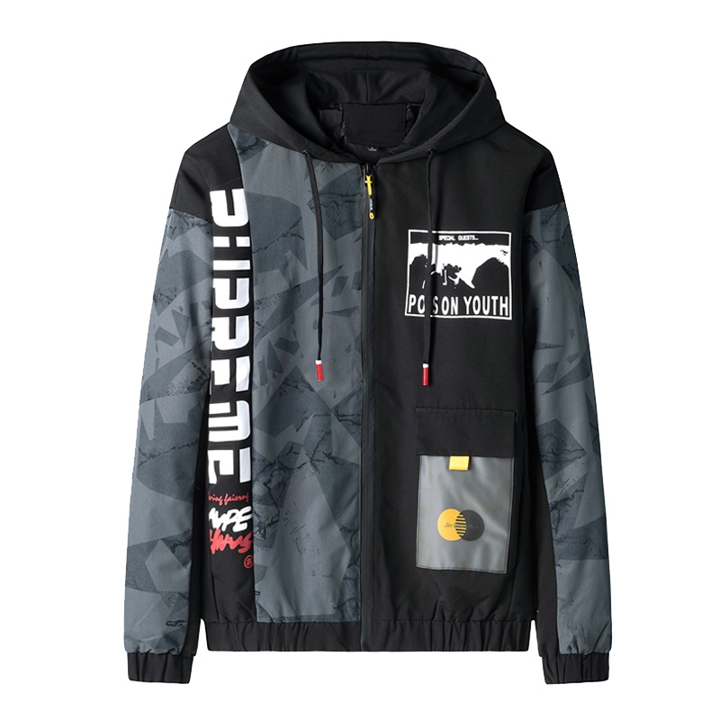 庄吉迷彩外套初中学生春秋季12韩版潮流男孩13青少年夹克外衣秋装15岁JU-MYJ8010