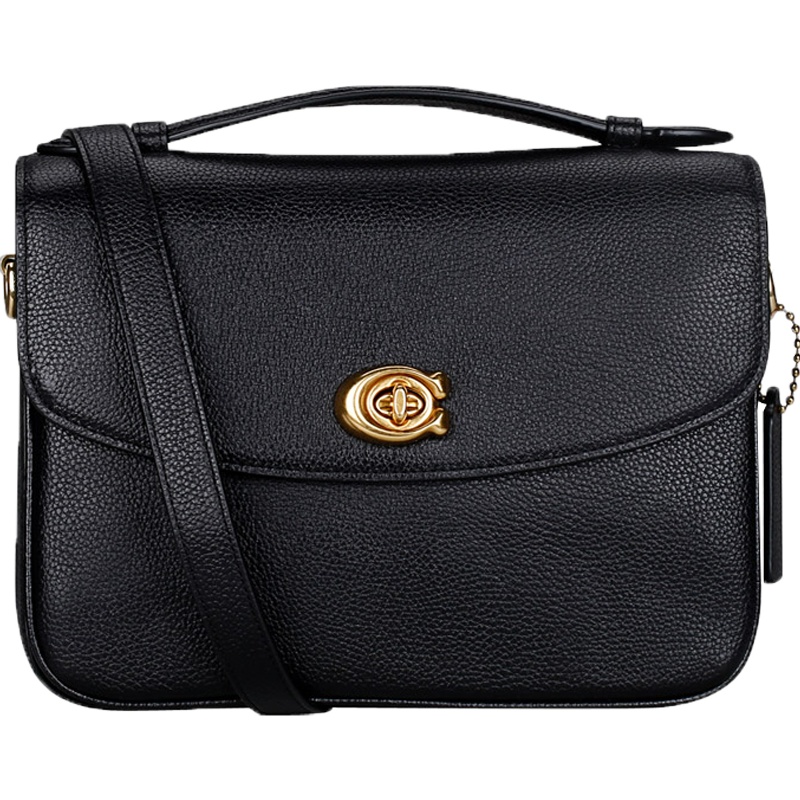 COACH 蔻驰 奢侈品 女士抛光鹅卵石纹皮革CASSIE单肩斜挎包 68348