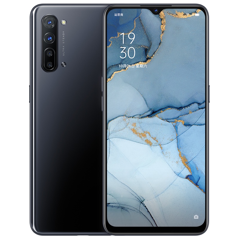 OPPO Reno3 月夜黑 8GB+128GB 一体化双模5G 7.96mm轻薄机身 6400万超清四摄 视频双防抖 全网通全面屏拍照游戏智能手机