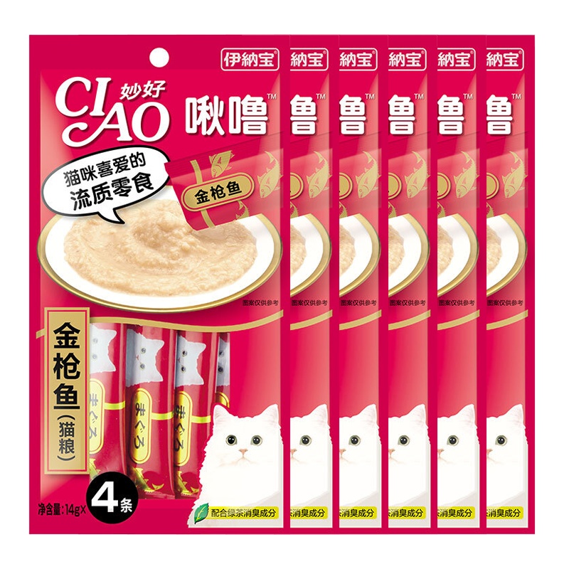伊纳宝啾噜猫零食金枪鱼 14g×4条×6包