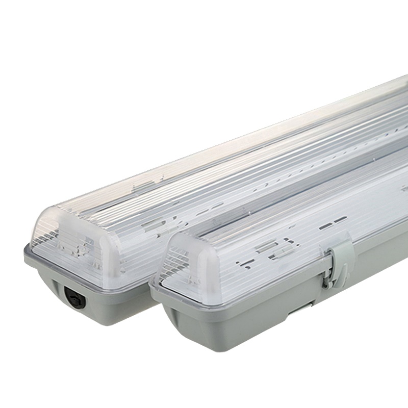 捷能新源 LED灯管 T8双管带罩防潮防水防尘防腐防爆灯三防灯厨房仓库车间支架灯