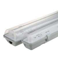 捷能新源 LED灯管 T8双管带罩防潮防水防尘防腐防爆灯三防灯厨房仓库车间支架灯