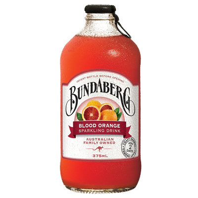 宾得宝 Bundaberg 血橙味含气苏打水饮料 375ml/瓶 饮料 苏打水 澳洲进口