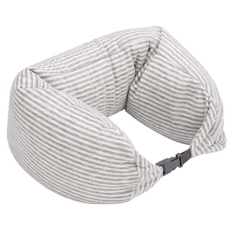 [店长推荐-舒适优选]名创优品 (miniso) U型粒子枕-浅灰[创意玩偶]