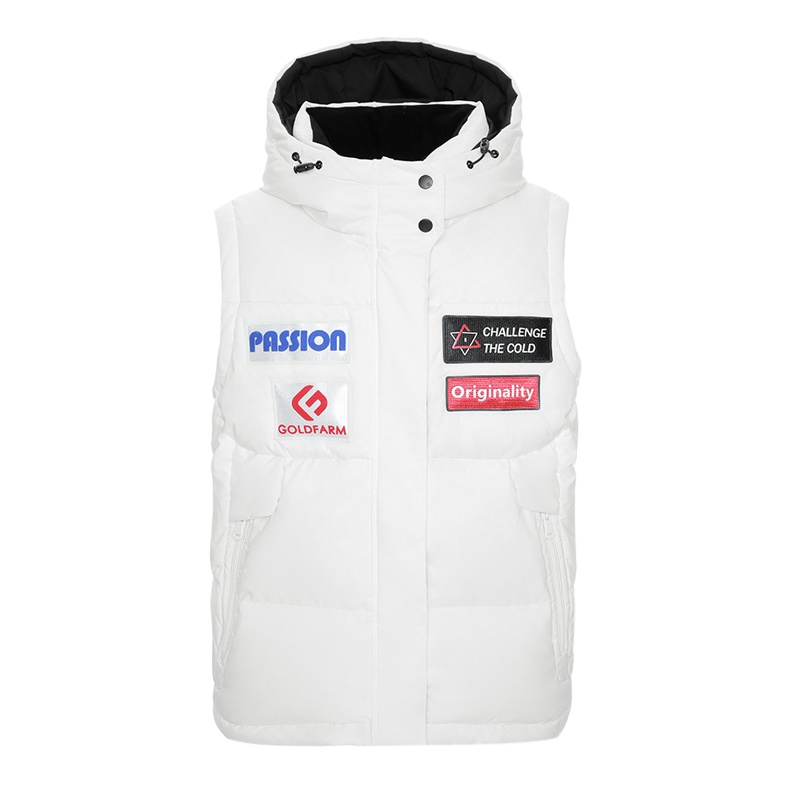 高梵羽绒马甲男2019新款秋冬潮流运动韩版时尚立领白鸭绒背心外套
