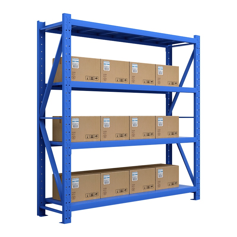 豪利特仓库仓储货架四层金属五金货架家用中型重型置物架展示架子承重200kg