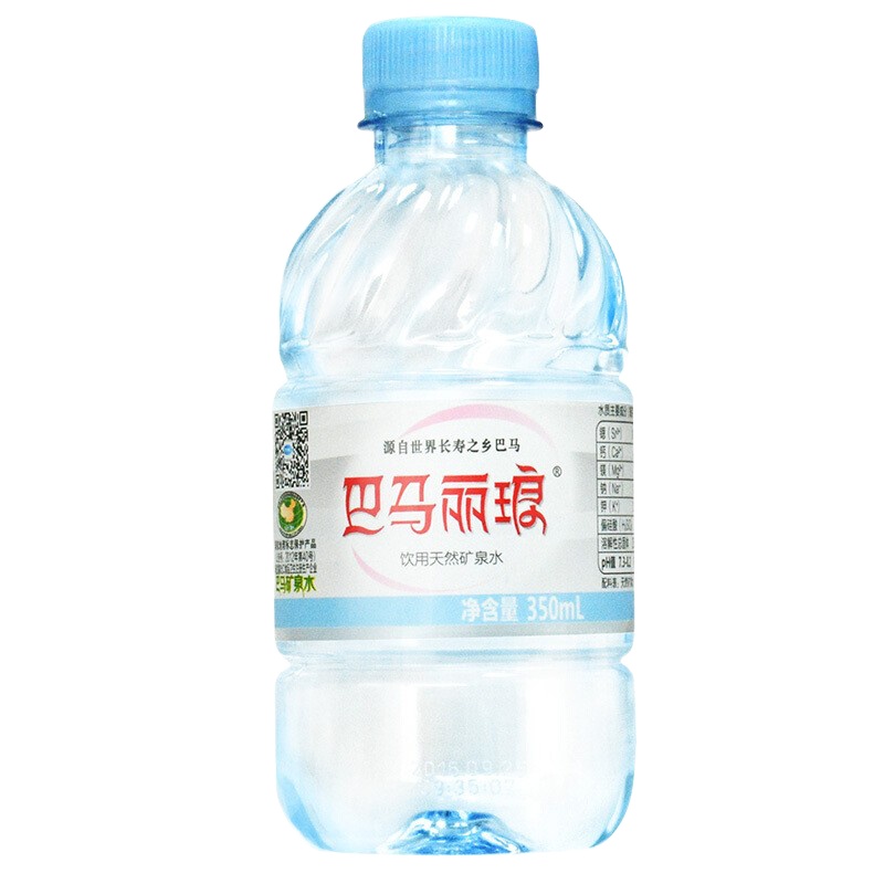 巴马泉饮用天然水弱碱水(红标1号泉) 350ml*24瓶 整箱