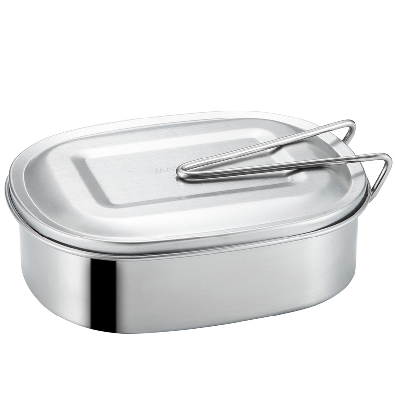 美厨(maxcook)饭盒餐盒便当盒 304不锈钢学生饭盒大号 多用快餐盒食堂汤饭盒