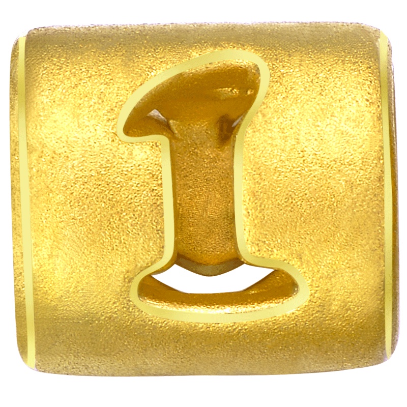 周大生 3D硬金工艺 幸运数字系列 简约时尚 自由搭配