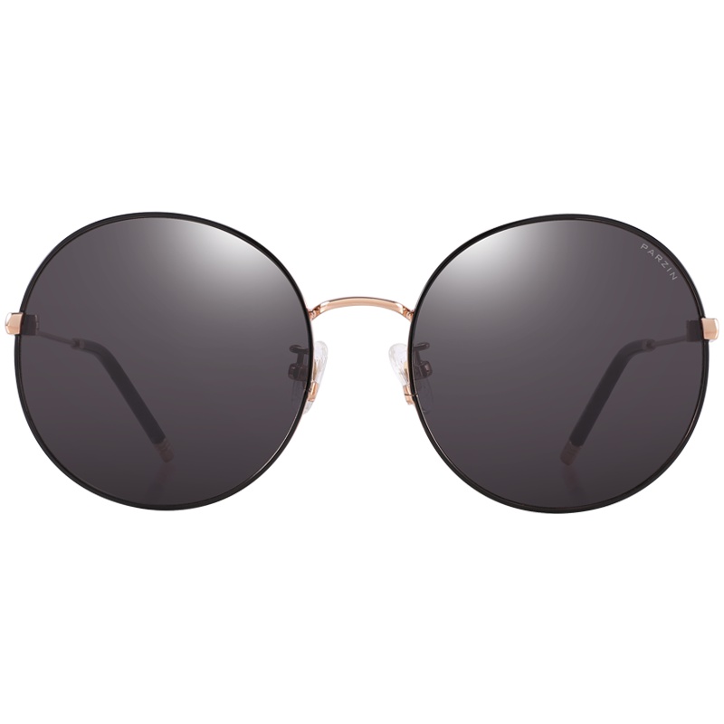 帕森偏光太阳镜女士金属圆框时尚炫彩膜潮墨镜开车专用驾驶镜8180