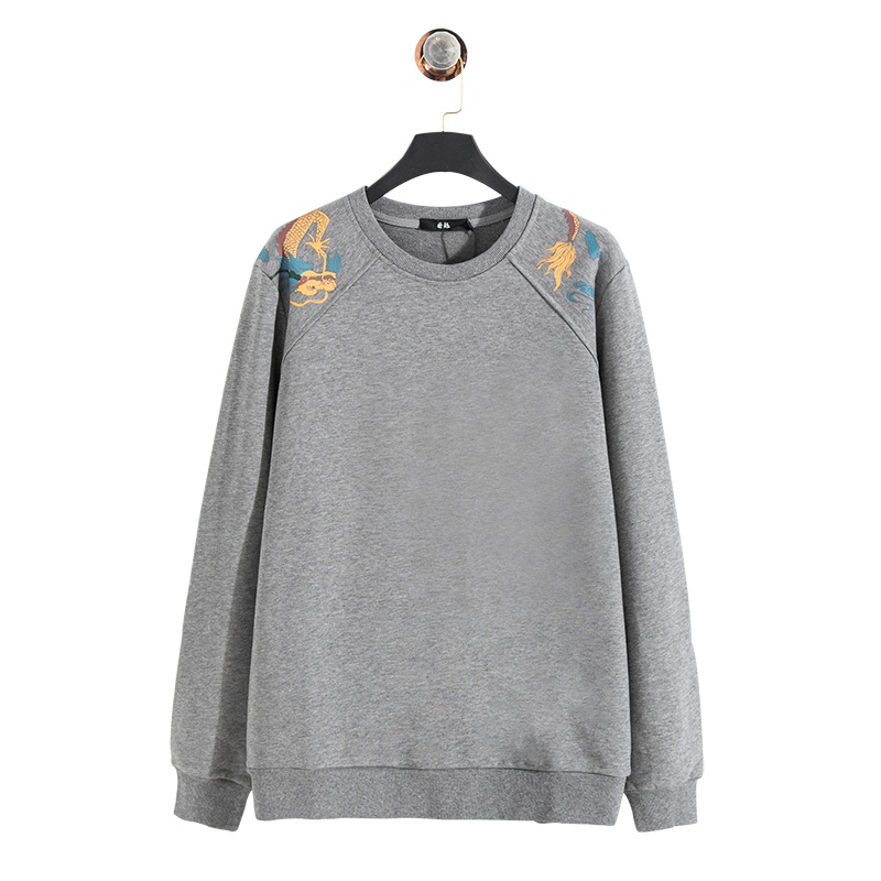 蓝旗X将起系列时尚春秋新款时尚卫衣圆领中国风印花设计长袖卫衣