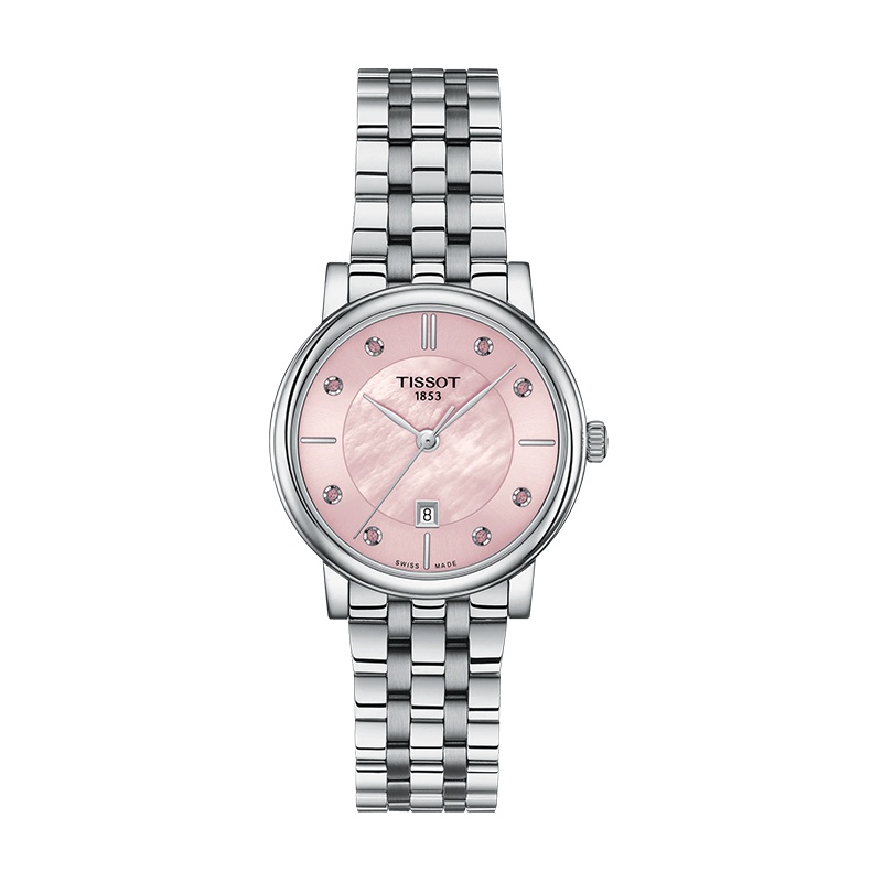 [2021新品]天梭(TISSOT)瑞士手表 卡森臻我系列 钢带女士石英表 T122.210.11.159.00