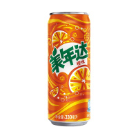 百事可乐 美年达 果味型汽水 橙味(细长罐)330ml*24罐(新老包装、纸箱/塑包随机发货)碳酸饮料