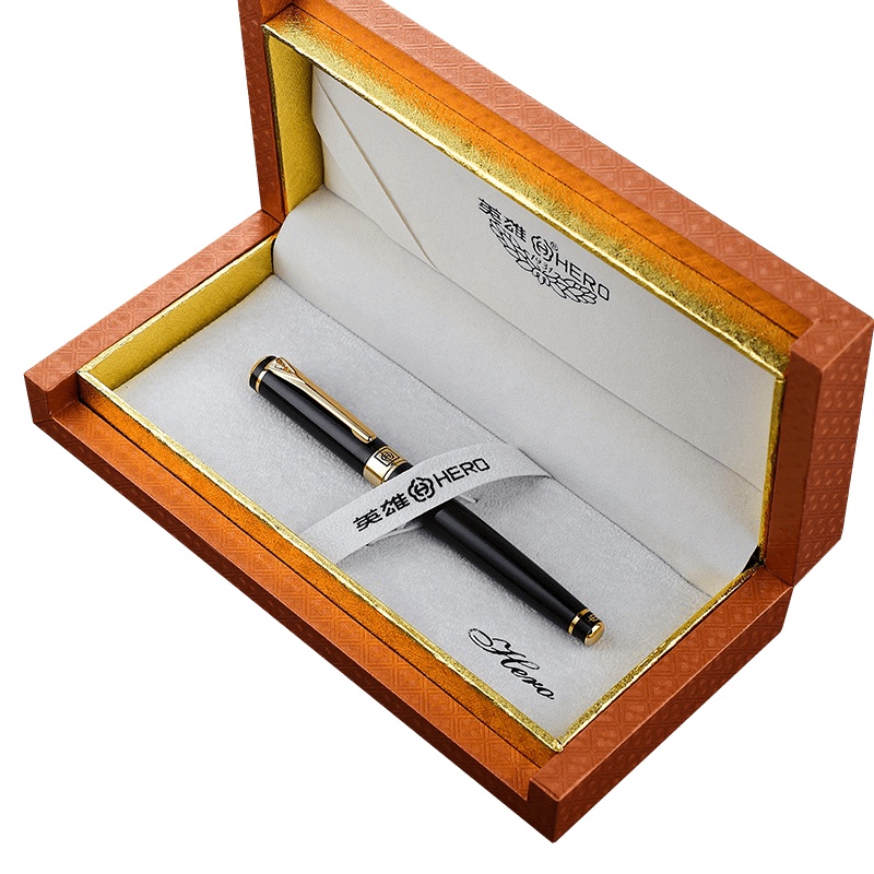 HERO英雄1078宝珠笔商务金属签字笔礼盒装男款女士练字礼物送礼支持定制刻字
