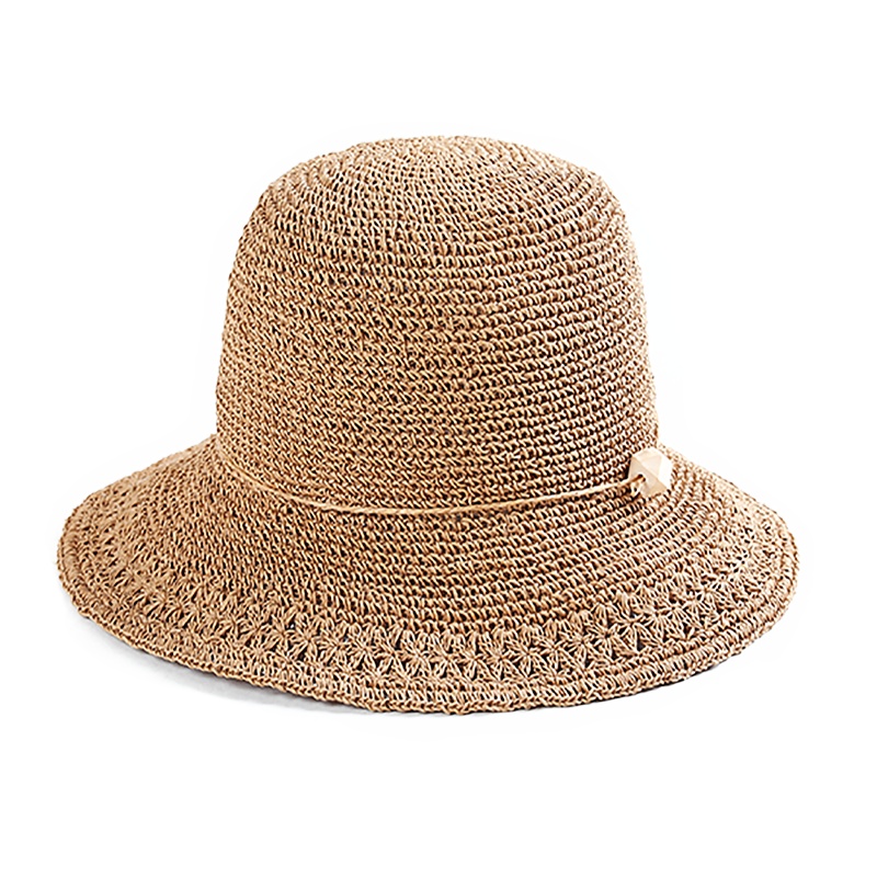 瑞苏薇(RASUV) 简约文艺特细编织遮阳草帽RS5013