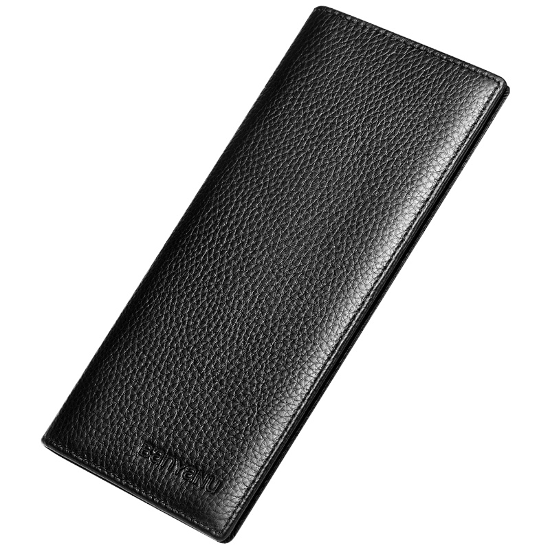 钱包男士长款真皮超薄2021新款软牛皮带拉链钱夹青年商务皮夹潮牌