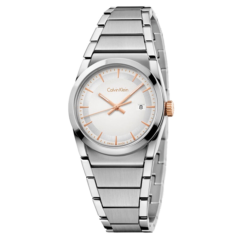 卡文克莱ck手表 STEP系列石英钢带女表 K6K33B46