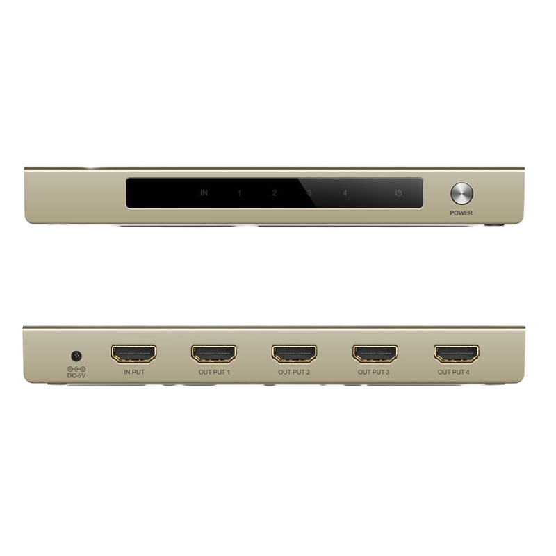 绿联(Ugreen)hdmi分配器1进4出电脑视频分频切换 高清4k机顶盒电视屏幕一分四转换分线器
