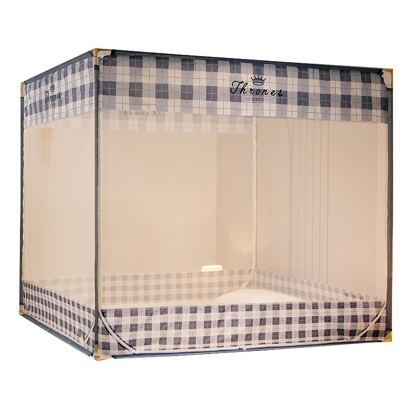 恒源祥宝宝防摔儿童蒙古包蚊帐家用1.8m床1.5米加厚加粗支架固定