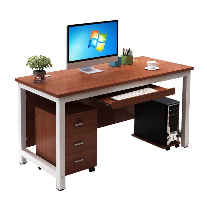 卓澳(ZHUOAO)钢架办公桌简约现代职员桌员工位写字台单人电脑桌含柜